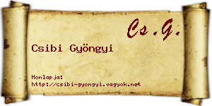 Csibi Gyöngyi névjegykártya