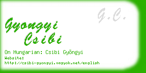 gyongyi csibi business card